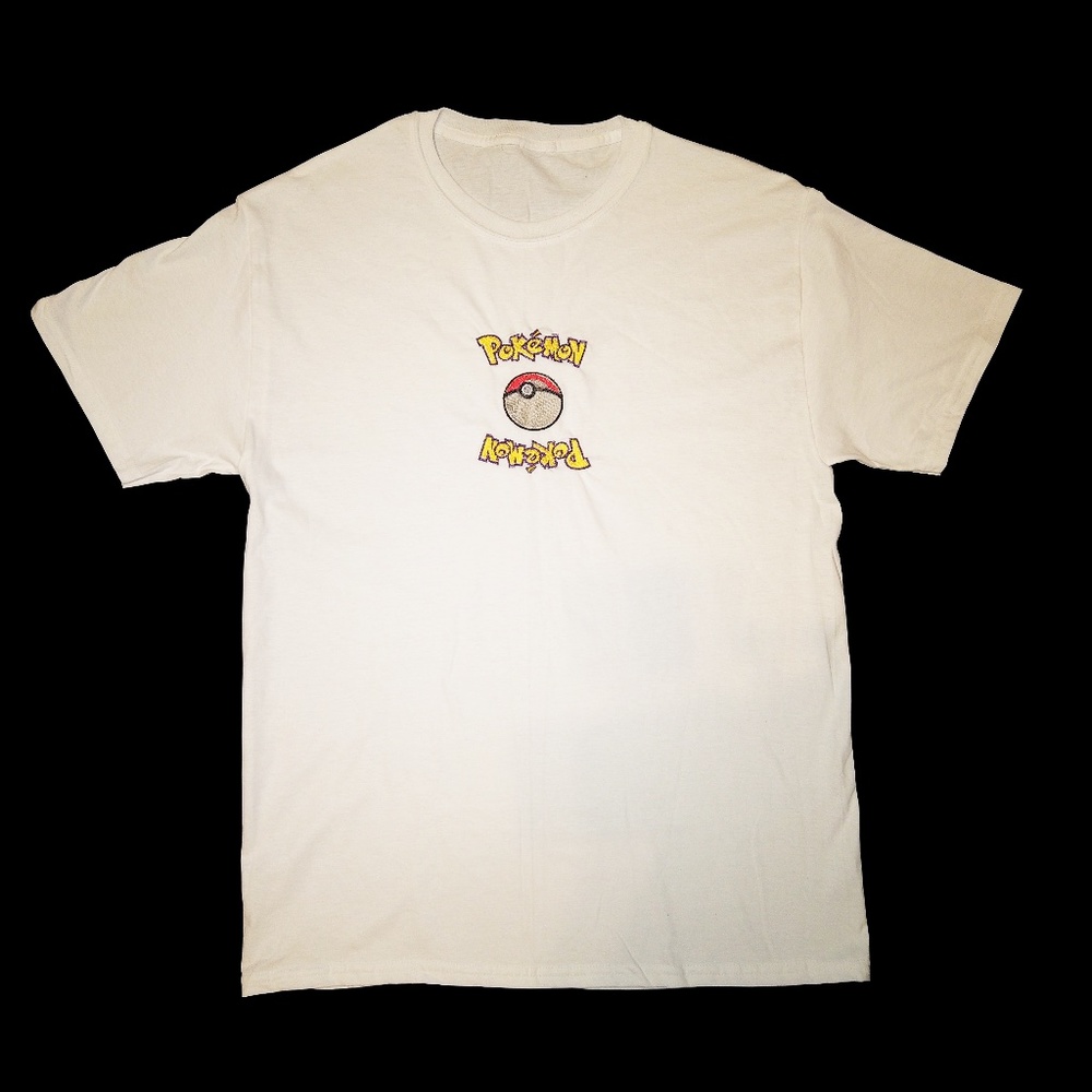 Pokemon embroidery t shirt white